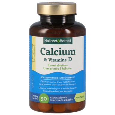 Holland & Barrett Calcium met Vitamine D - 90 kauwtabletten