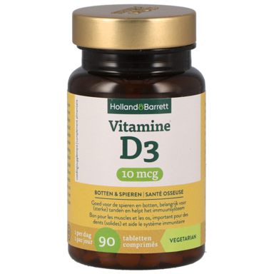 Holland & Barrett Vitamine D3 10mcg - 90 comprimés