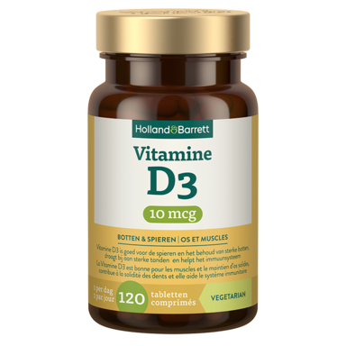 Holland & Barrett Vitamine D3 10mcg - 120 comprimés
