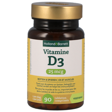 Holland & Barrett Vitamine D3 25mcg - 90 comprimés