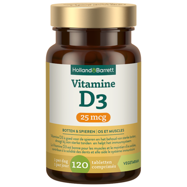 Holland & Barrett Vitamine D3 25mcg - 120 comprimés
