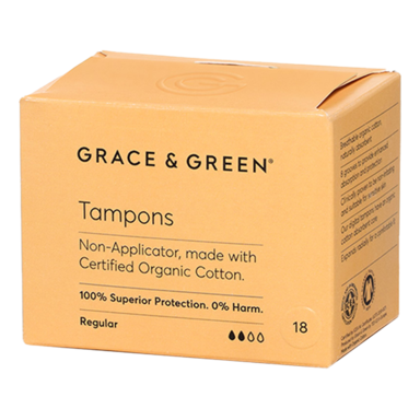 Grace & Green Tampons Regular (18 stuks)