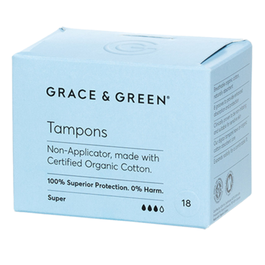 Grace & Green Tampons Super (18 pièces)