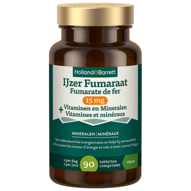 Holland & Barrett IJzer Fumaraat 20mg + Vitaminen En Mineralen - 90 tabletten