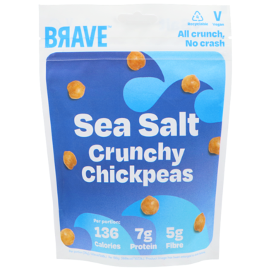 BRAVE Crunchy Chickpeas Sea Salt - 115g