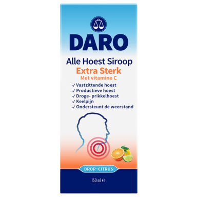 Daro Alle Hoest Siroop Extra Sterk Drop-Citrus (150ml)