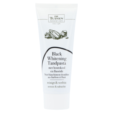 De Tuinen Black Whitening Tandpasta Met Houtskool En Fluoride - 75ml