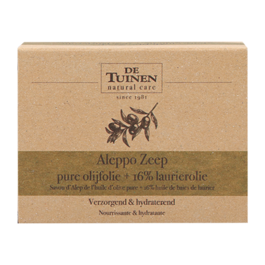 De Tuinen Savon d'Alep de l'huile d'olive + 16% huile de baies de laurier (150 g)