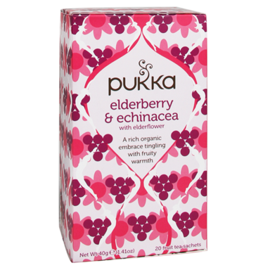 Pukka Baie de Sureau et Échinacée Bio (20 sachets)