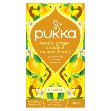 Pukka Lemon Ginger Manuka Bio (20 Theezakjes)