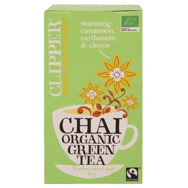 Clipper Thé vert biologique Chai (20 sachets)