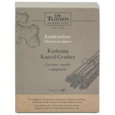 De Tuinen Thee Kurkuma Kaneel Gember - 15 theezakjes