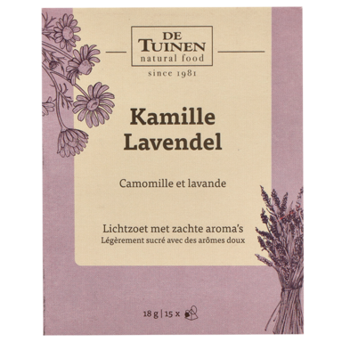 De Tuinen Thee Kamille Lavendel - 15 theezakjes