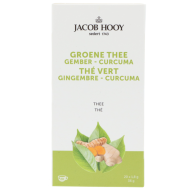 Jacob Hooy Groene Thee Gember Kurkuma - 20 Theezakjes