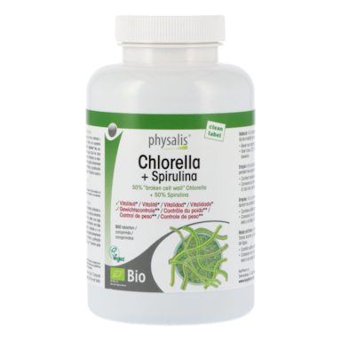Physalis Chlorella + Spiruline (500 comprimés)