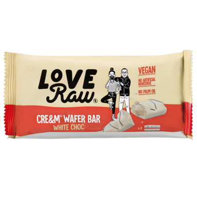 LoveRaw Cream Wafer Bar Vegan White Chocolate - 45g