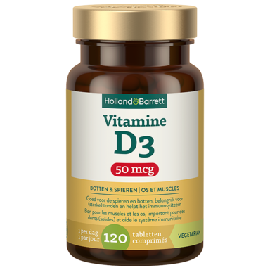 Holland & Barrett Vitamine D3 50 mcg - 120 tabletten