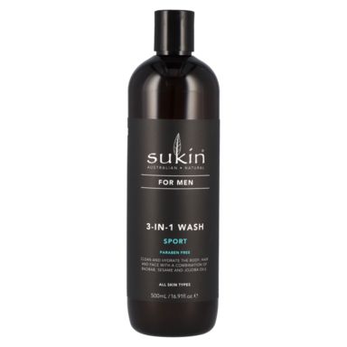 Sukin For Men 3-in-1 Wash Sport - 500ml