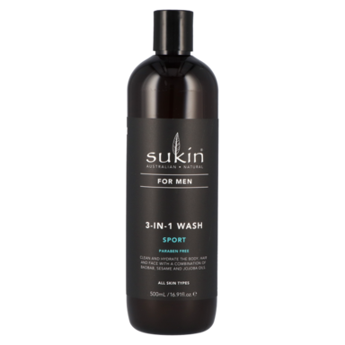 Sukin For Men 3-in-1 Wash Sport (500ml)