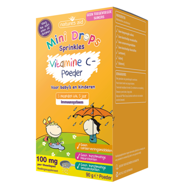 Natures Aid Mini Drops Sprinkles Vitamine C-poeder (90gr)