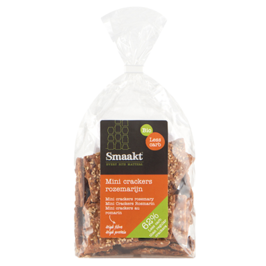 Smaakt Less Carb Mini Crackers Rozemarijn Bio - 200 g