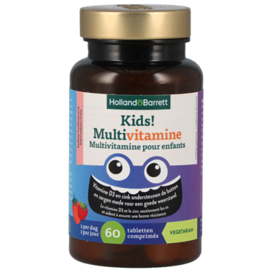 Holland & Barrett Kids! Multivitamine Aardbei / Framboos - 60 tabletten