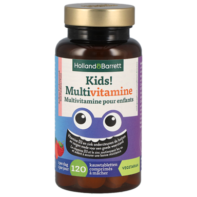 Holland & Barrett Kids! Multivitamine Aardbei / Framboos - 120 tabletten