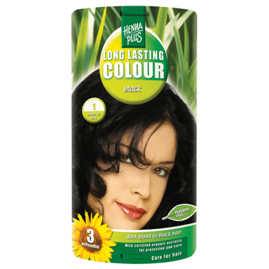 Hennaplus Long Lasting Colour 1 Black - 100ml