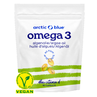 Arctic Blue Omega 3 Algenolie met vitamine D (90 capsules)