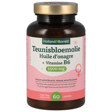 Holland & Barrett Teunisbloemolie + Vitamine B6 1500mg - 60 capsules