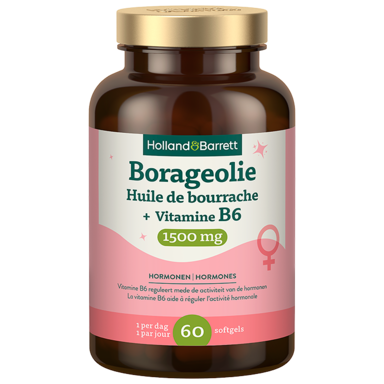 Holland & Barrett Borageolie + Vitamine B6 1500mg - 60 capsules