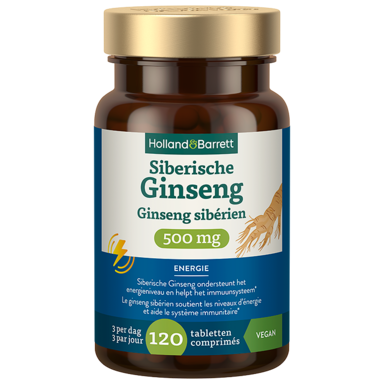 Holland & Barrett Siberische Ginseng 500mg - 120 tabletten