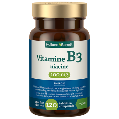 Holland & Barrett Vitamine B3 Niacine 100mg - 120 tabletten