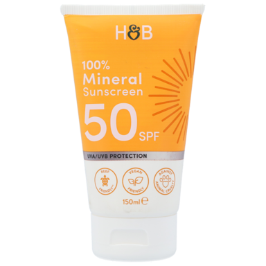 Holland & Barrett 100% Mineral Sunscreen SPF50 - 150ml