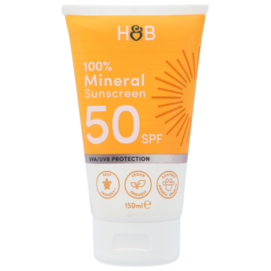 Holland & Barrett 100% Mineral Sunscreen SPF50 (150 ml)
