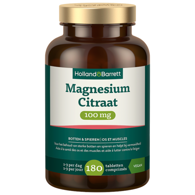 Holland & Barrett Magnesium Citraat 100 mg - 180 Tabletten