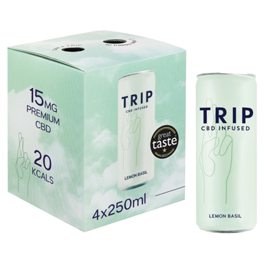 TRIP CBD Infused Multi Pack Lemon Basil - 4 x 250ml
