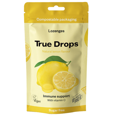 True Drops Lemon & Vitamin C - 30 Keelpastilles