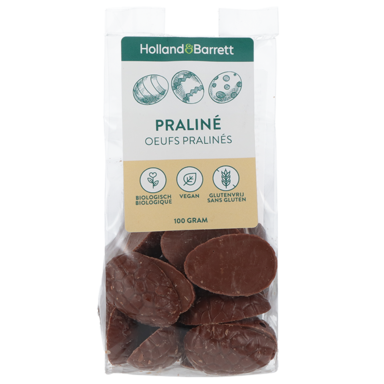 Holland & Barrett Vegan Chocolade Paaseitjes Praliné (100gr)