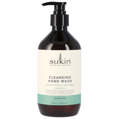 Sukin Cleansing Hand Wash Eucalyptus & Tea Tree - 500ml