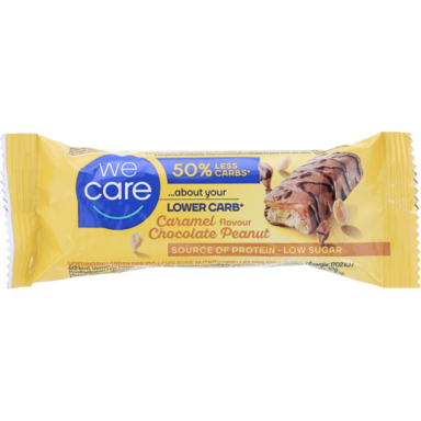 WeCare Lower Carb Caramel Chocolate Peanut Reep - 35g