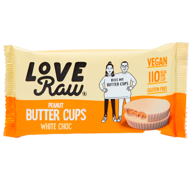 LoveRaw Peanut Butter Cups White Chocolate - 2 x 17g