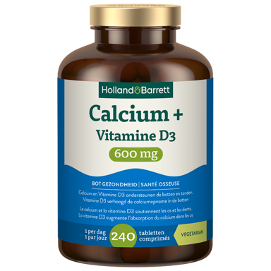 Holland & Barrett Calcium + Vitamine D3 600 mg - 240 tabletten