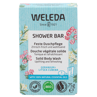 Weleda Shower Bar Geranium + Litsea Cubeba - 75g