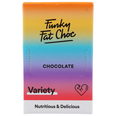 Funky Fat Foods Variety Box Barres de Chocolat - 10 x 50 g