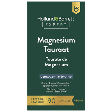 Holland & Barrett Expert Magnesium Tauraat - 90 capsules