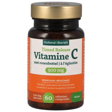 Holland & Barrett Timed Release Vitamine C 500mg met Rozenbottel - 60 tabletten