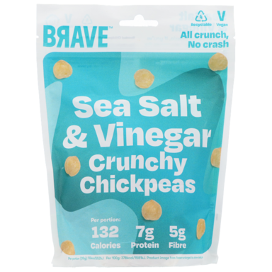 BRAVE Crunchy Chickpeas Salt & Vinegar - 115g