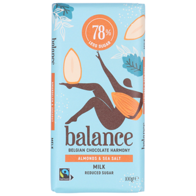 Balance Amandel Zeezout Chocoladereep - 100g