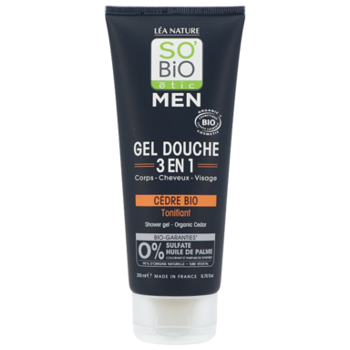 So'Bio étic Men Shower Gel 3-in-1 Organic Cedar - 200ml